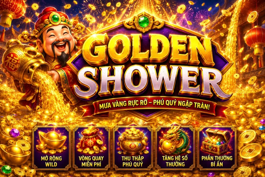 Cơn mưa thỏi vàng rơi xuống nhân điểm trong E2BET GOLDEN SHOWER