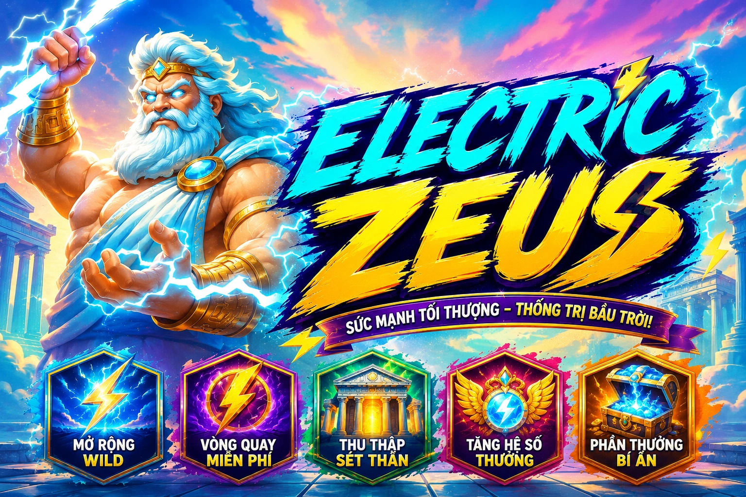 Cơn mưa lông chim ưa vàng rơi xuống nhân điểm trong E2BET ELECTRIC ZEUS